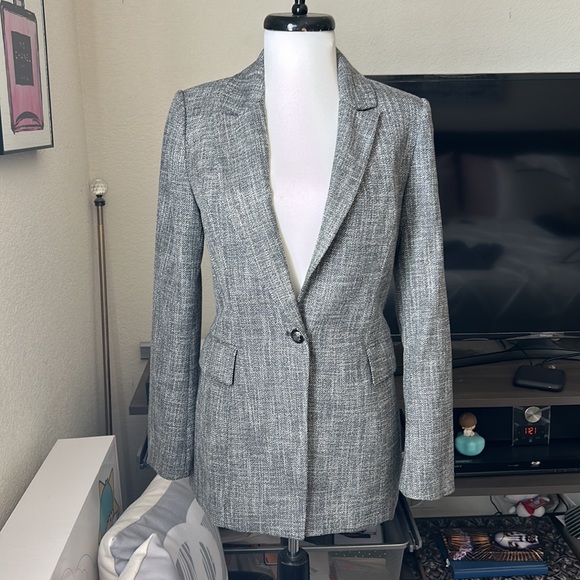 White House Black Market graphite black suit blazer pants 2 4 S - Picture 7 of 10
